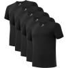 imageDAVID ARCHY Mens Undershirt Bamboo Rayon MoistureWicking VNeck TShirts Stretch Tees for Men 3 or 5 Pack5 Pack Black  Vneck