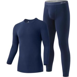 imageDAVID ARCHY Mens Heavyweight Thermal Underwear for Extreme Cold Perfect for Harsh Winter from 10C to 5CAdark Blue