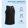 imageDAVID ARCHY Mens Tank Top Bamboo Rayon Undershirts Tank Shirt MoistureWicking AShirt for Men 3 or 5 PackBlack  Dark Blue  Raisin
