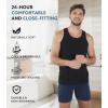 imageDAVID ARCHY Mens Tank Top Bamboo Rayon Undershirts Tank Shirt MoistureWicking AShirt for Men 3 or 5 PackBlack  Dark Blue  Raisin