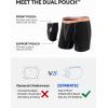 imageSeparatec Cotton Dual Pouch Mens Underwear Comfortable Soft Breathable Everyday Boxer Briefs for men 7 Pack