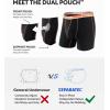 imageSeparatec Cotton Dual Pouch Mens Underwear Comfortable Soft Breathable Everyday Boxer Briefs for men 7 PackBlack7 Pack