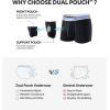 imageSeparatec Cotton Dual Pouch Mens Underwear Comfortable Soft Breathable Everyday Boxer Briefs for men 7 PackBlack7 Pack