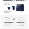 imageSeparatec Cotton Dual Pouch Mens Underwear Comfortable Soft Breathable Everyday Boxer Briefs for men 7 PackGray BlueDark BlueOlive GreenBlackDark GrayDark Grape PurpleGray Purple