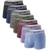 imageSeparatec Cotton Dual Pouch Mens Underwear Comfortable Soft Breathable Everyday Boxer Briefs for men 7 PackGray BlueDark BlueOlive GreenBlackDark GrayDark Grape PurpleGray Purple