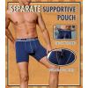 imageSeparatec Cotton Dual Pouch Mens Underwear Comfortable Soft Breathable Everyday Boxer Briefs for men 7 PackMon Blue  Fri Blue  Wed Green  Cardamom Green  Thu Orange  Sat Red  Tue Yellow