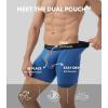 imageSeparatec Dual Pouch Mens Underwear Breathable Cooling Rayon Made from Bamboo Underwear Men Boxer Briefs and Trunks 7 PackDual Pouch  Boxer Briefs  Bright BlueLight BlueRedOrangeYellowLight GreenMarron