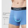 imageSeparatec Dual Pouch Mens Underwear Breathable Cooling Rayon Made from Bamboo Underwear Men Boxer Briefs and Trunks 7 PackDual Pouch  Trunks  Bright BlueLight BlueRedOrangeYellowLight GreenMarron