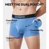 imageSeparatec Dual Pouch Mens Underwear Breathable Cooling Rayon Made from Bamboo Underwear Men Boxer Briefs and Trunks 7 PackDual Pouch  Trunks  Bright BlueLight BlueRedOrangeYellowLight GreenMarron