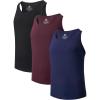 imageDAVID ARCHY Mens Tank Top Bamboo Rayon Undershirts Tank Shirt MoistureWicking AShirt for Men 3 or 5 PackBlack  Dark Blue  Raisin