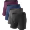imageDAVID ARCHY Mens Underwear Ultra Soft Modal Dual Pouch Trunks Ball Pouch Bulge Enhancing Boxer Briefs for Men 3 or 4 PackB2  BlackCharcoalNavyMerlot  65 in 4 Pack