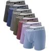 imageSeparatec Cotton Dual Pouch Mens Underwear Comfortable Soft Breathable Everyday Boxer Briefs for men 7 PackGray BlueDark BlueOlive GreenBlackDark GrayDark Grape PurpleGray Purple