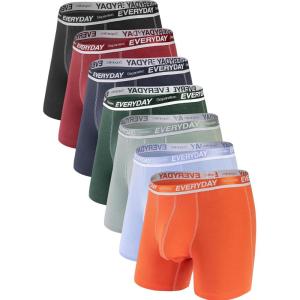 imageSeparatec Cotton Dual Pouch Mens Underwear Comfortable Soft Breathable Everyday Boxer Briefs for men 7 PackAssorted Colors  One Day One Colors