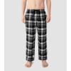 imageDAVID ARCHY Mens Flannel Pajama Pants Soft Cotton PJ Bottoms Warm Plaid Lounge Sleep Pants with Pockets Relaxed Fit 2packBlack Grey White Plaid Red Green Plaid