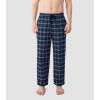imageDAVID ARCHY Mens Flannel Pajama Pants Soft Cotton PJ Bottoms Warm Plaid Lounge Sleep Pants with Pockets Relaxed Fit 2packBlack PlaidNavy Blue Plaid