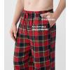 imageDAVID ARCHY Mens Flannel Pajama Pants Soft Cotton PJ Bottoms Warm Plaid Lounge Sleep Pants with Pockets Relaxed Fit 2packRed Green Plaid Dark Green Navy Plaid