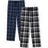 imageDAVID ARCHY Mens Flannel Pajama Pants Soft Cotton PJ Bottoms Warm Plaid Lounge Sleep Pants with Pockets Relaxed Fit 2packBlack Grey White PlaidNavy White Plaid