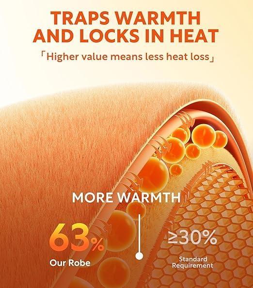 imageDAVID ARCHY Plush Robes for Women Warm Thick Fleece Fluffy Luxury Cozy Soft Hooded Bathrobe Winter House Full LengthBdesert Brown