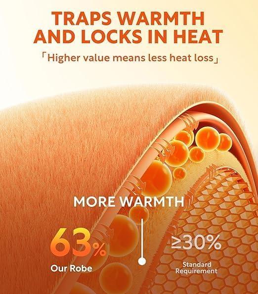 imageDAVID ARCHY Plush Robes for Women Warm Thick Fleece Fluffy Luxury Cozy Soft Hooded Bathrobe Winter House Full LengthBrose Purple