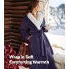 imageDAVID ARCHY Plush Robes for Women Warm Thick Fleece Fluffy Luxury Cozy Soft Hooded Bathrobe Winter House Full LengthAdeep Grape Purple