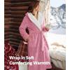 imageDAVID ARCHY Plush Robes for Women Warm Thick Fleece Fluffy Luxury Cozy Soft Hooded Bathrobe Winter House Full LengthAlight Purple