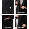 imageDAVID ARCHY Plush Robes for Women Warm Thick Fleece Fluffy Luxury Cozy Soft Hooded Bathrobe Winter House Full LengthBblack