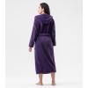 imageDAVID ARCHY Plush Robes for Women Warm Thick Fleece Fluffy Luxury Cozy Soft Hooded Bathrobe Winter House Full LengthBdeep Grape Purple