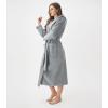 imageDAVID ARCHY Plush Robes for Women Warm Thick Fleece Fluffy Luxury Cozy Soft Hooded Bathrobe Winter House Full LengthBmedium Grey