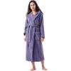 imageDAVID ARCHY Plush Robes for Women Warm Thick Fleece Fluffy Luxury Cozy Soft Hooded Bathrobe Winter House Full LengthBpurple Grey