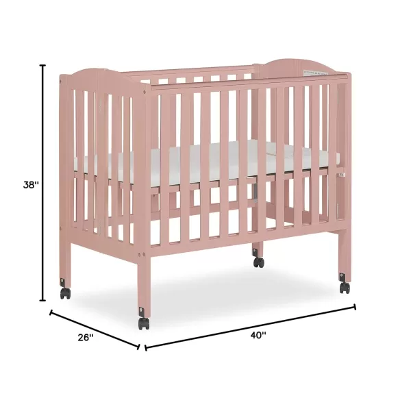 2 in 1 Portable Folding Stationary Side Crib in Cherry, Greenguard Gold Certified , 2 Piece Set