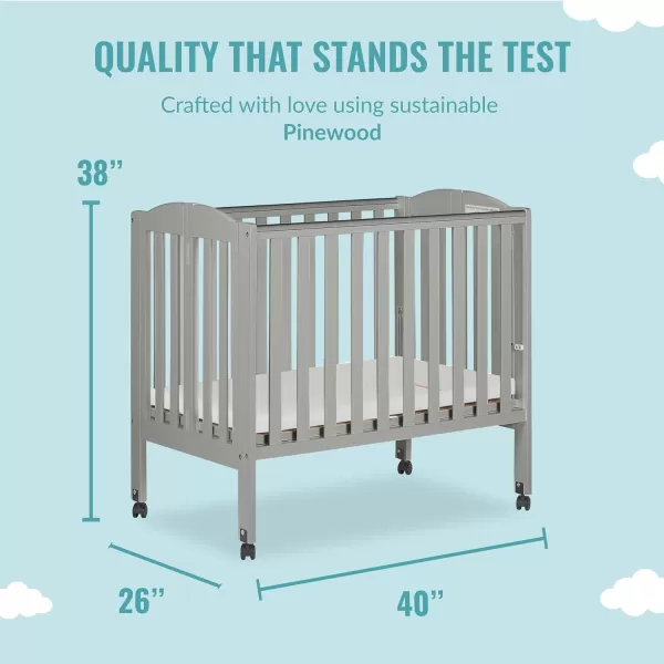 2 in 1 Portable Folding Stationary Side Crib in Cherry, Greenguard Gold Certified , 2 Piece Set