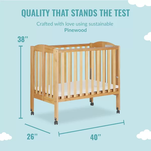 2 in 1 Portable Folding Stationary Side Crib in Cherry, Greenguard Gold Certified , 2 Piece Set