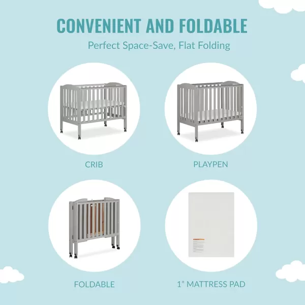 2 in 1 Portable Folding Stationary Side Crib in Cherry, Greenguard Gold Certified , 2 Piece Set