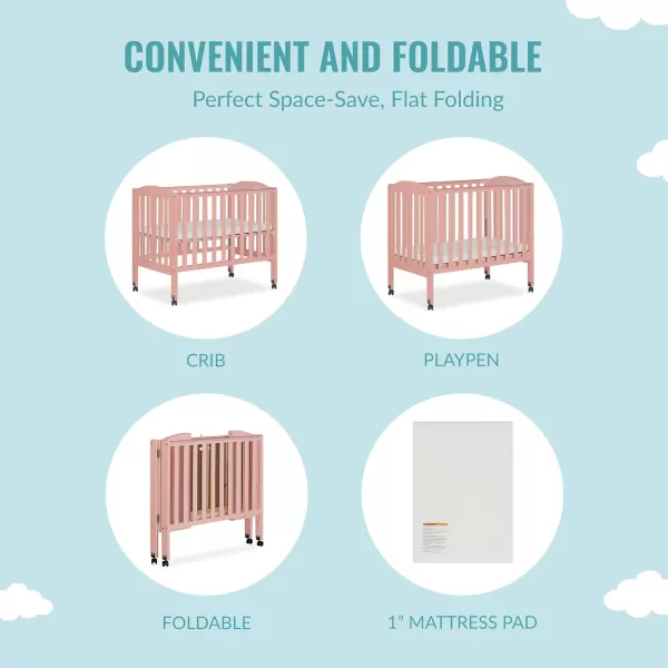 2 in 1 Portable Folding Stationary Side Crib in Cherry, Greenguard Gold Certified , 2 Piece Set