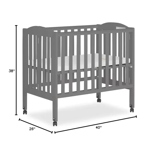 2 in 1 Portable Folding Stationary Side Crib in Cherry, Greenguard Gold Certified , 2 Piece Set