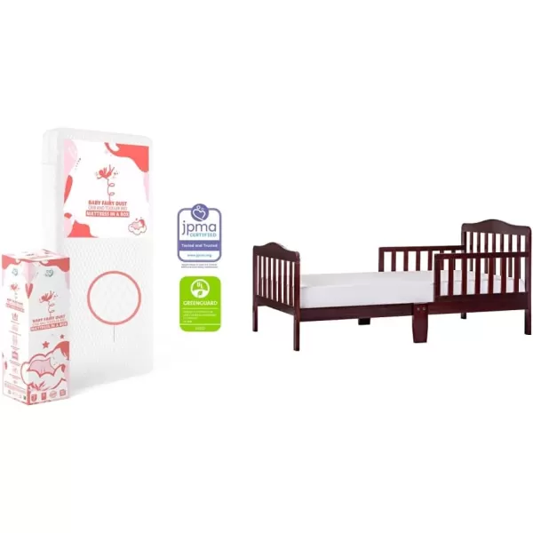 Baby Fairy 5” Foam Crib &amp; Toddler Bed Mattress in a Box, White I Greenguard Gold Certified I JPMA Certified