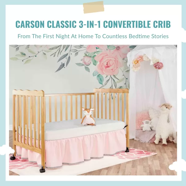 Carson Classic 3-in-1 Convertible Crib in White