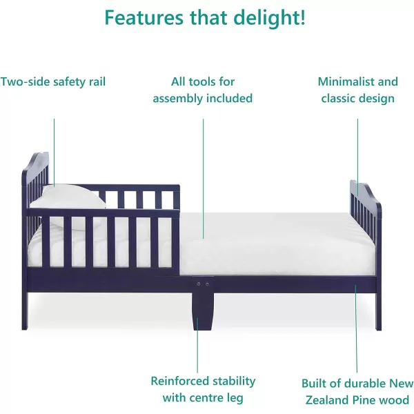 Classic Design Toddler Bed in Steel Grey, Greenguard Gold Certified