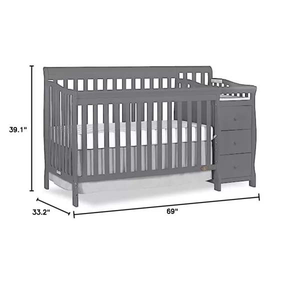 Dream On Me 5 in 1 Brody Convertible Crib with Changer