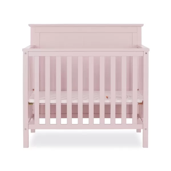 Dream On Me Ava 4-in-1 Convertible Mini Crib in Pebble Grey, 635-PG, Greenguard Gold Certified, Non-Toxic Finish, Comes with 1" Mattress Pad, with 3 Mattress Height Settings