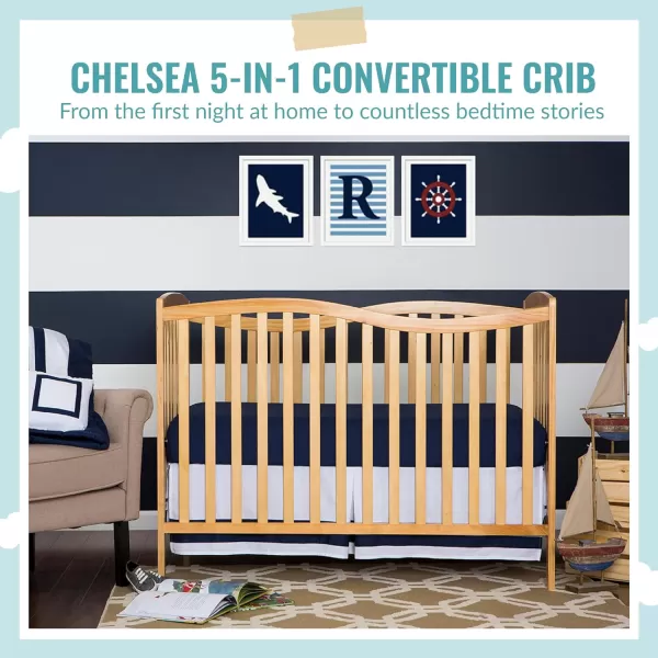 Dream On Me Chelsea 5-In-1 Convertible Crib In Espresso, JPMA Certified