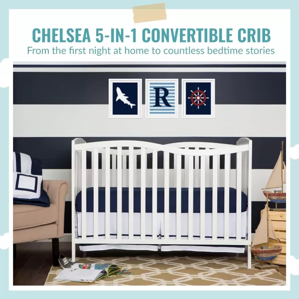 Dream On Me Chelsea 5-In-1 Convertible Crib In Espresso, JPMA Certified