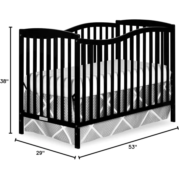 Dream On Me Chelsea 5-In-1 Convertible Crib In Espresso, JPMA Certified