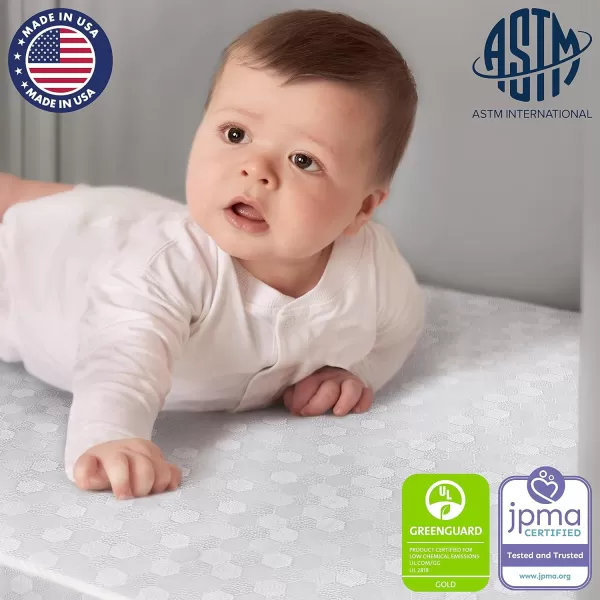 Dream On Me Honeycomb Orthopedic Firm Fiber Standard Baby Crib Mattress, Greenguard Gold and JPMA Certified, 5” Fiber Core Optimum Support, Fits Crib and Toddler Bed, Waterproof Vinyl Cover