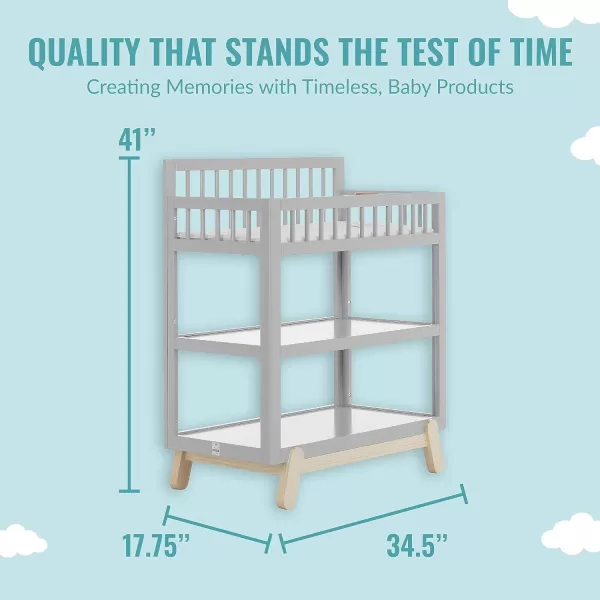 Dream On Me Hygge 5-in-1 Convertible Crib in Pebble Grey Oak, JPMA &amp; Greenguard Gold Certified, Made of Sustainable Pinewood, Easy to Clean, Safe Wooden Nursery Furniture