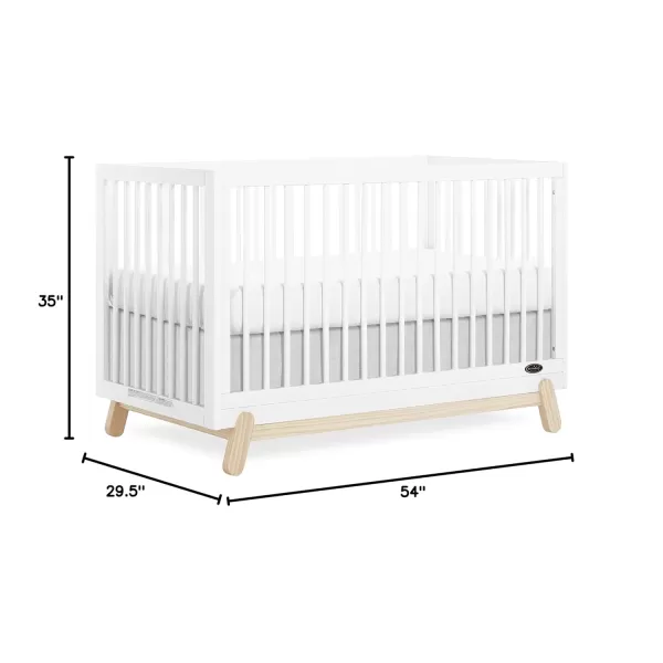 Dream On Me Hygge 5-in-1 Convertible Crib in Pebble Grey Oak, JPMA &amp; Greenguard Gold Certified, Made of Sustainable Pinewood, Easy to Clean, Safe Wooden Nursery Furniture