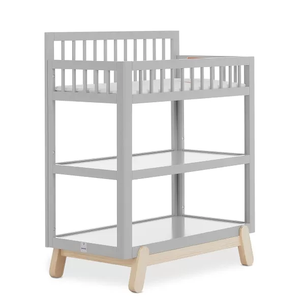 Dream On Me Hygge 5-in-1 Convertible Crib in Pebble Grey Oak, JPMA &amp; Greenguard Gold Certified, Made of Sustainable Pinewood, Easy to Clean, Safe Wooden Nursery Furniture