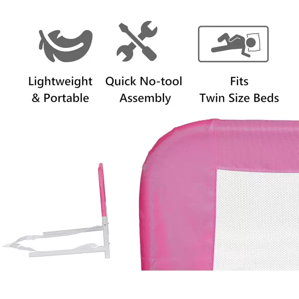 Dream On Me Lightweight Mesh Security Adjustable Bed Rail with Breathable Mesh Fabric in White