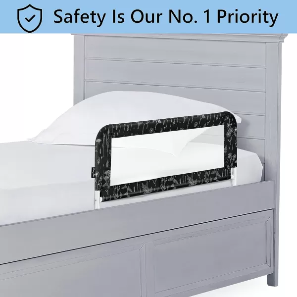 Dream On Me Lightweight Mesh Security Adjustable Bed Rail with Breathable Mesh Fabric in White