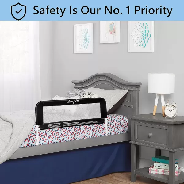 Dream On Me Lightweight Mesh Security Adjustable Bed Rail with Breathable Mesh Fabric in White